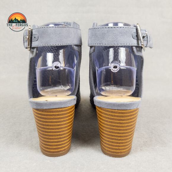 NWOT Unisa Casual Sandal Womens Sling Open Toe Mesh Shoe Block Heel Blue Size 8M - Picture 7 of 12